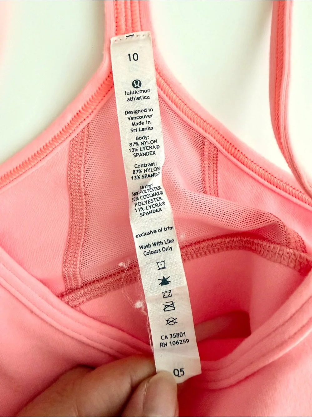 Lululemon Light Salmon Sports Bra